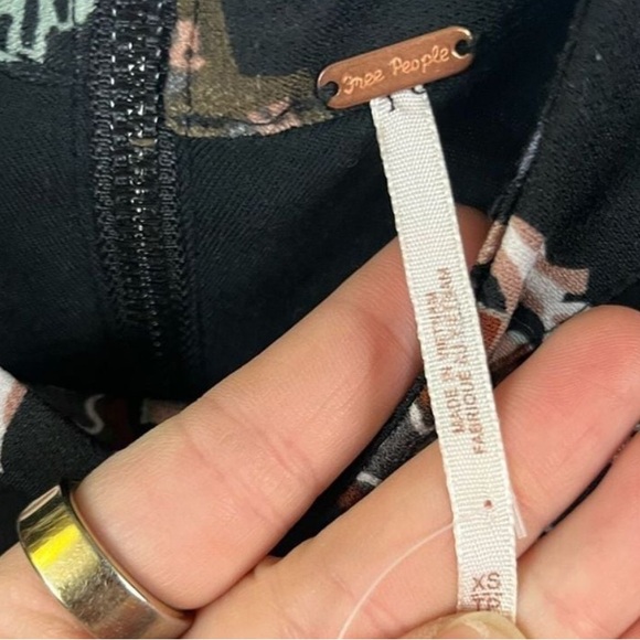 Free People Chic Black and Pink Patterned Dress - Picture 4 of 4